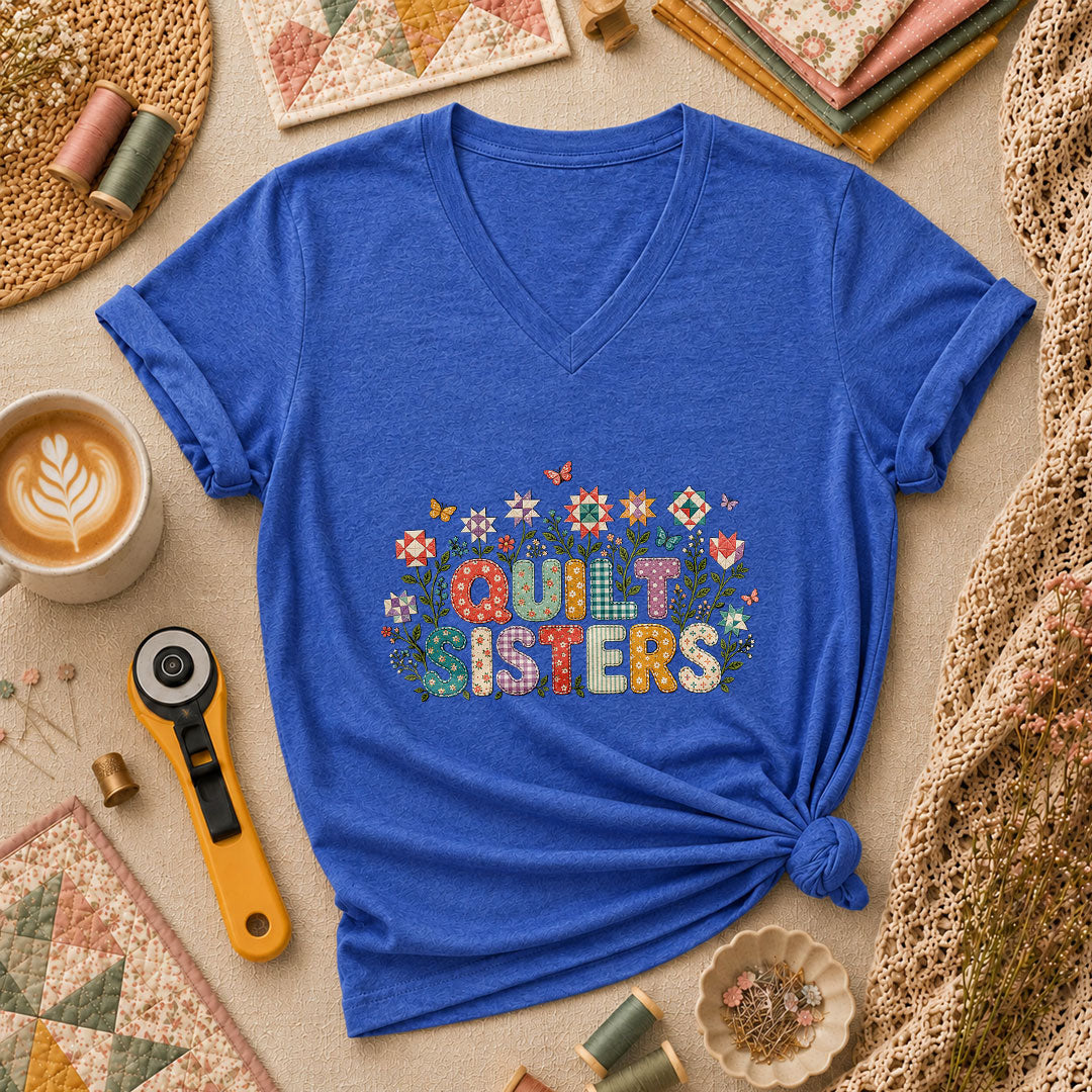 Quilt Sisters Floral Patchwork T-Shirt