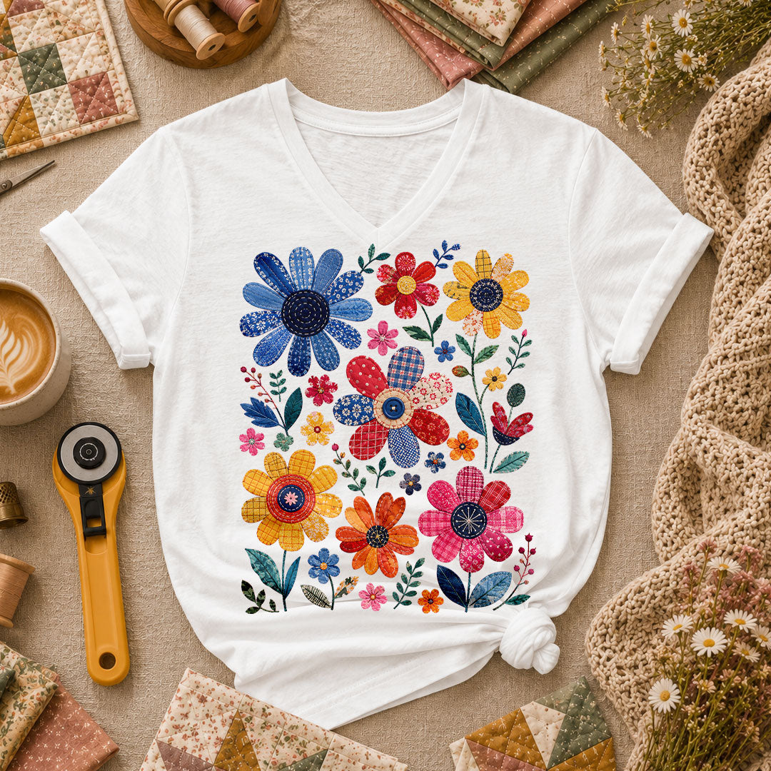 Ladies V-Neck White