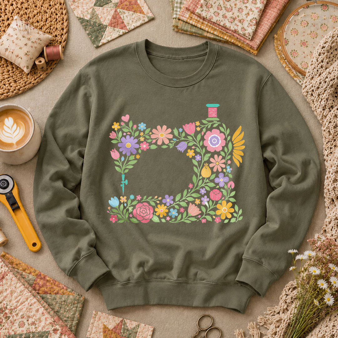 Floral Sewing Machine Shirt – Quilting & Sewing Lover Gift Tee