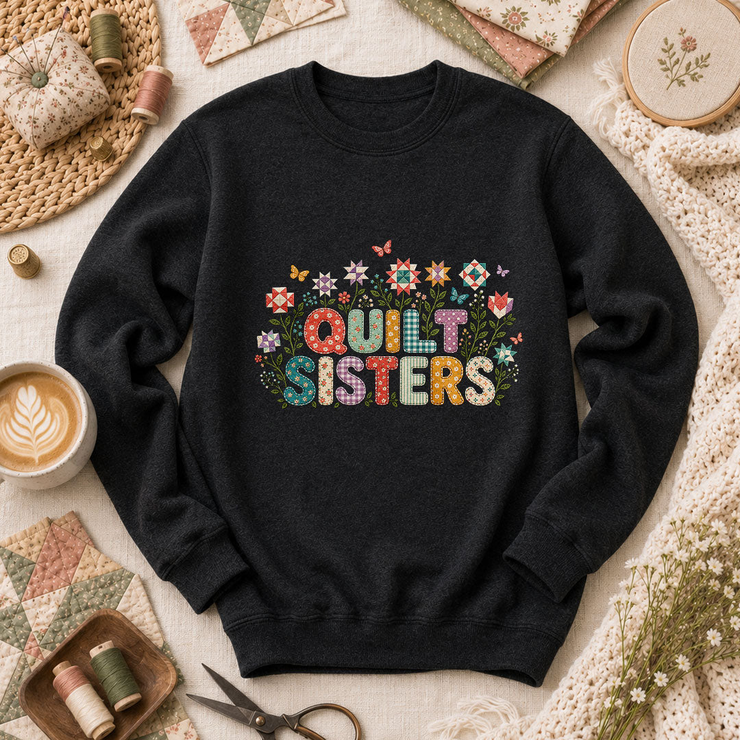 Quilt Sisters Floral Patchwork T-Shirt