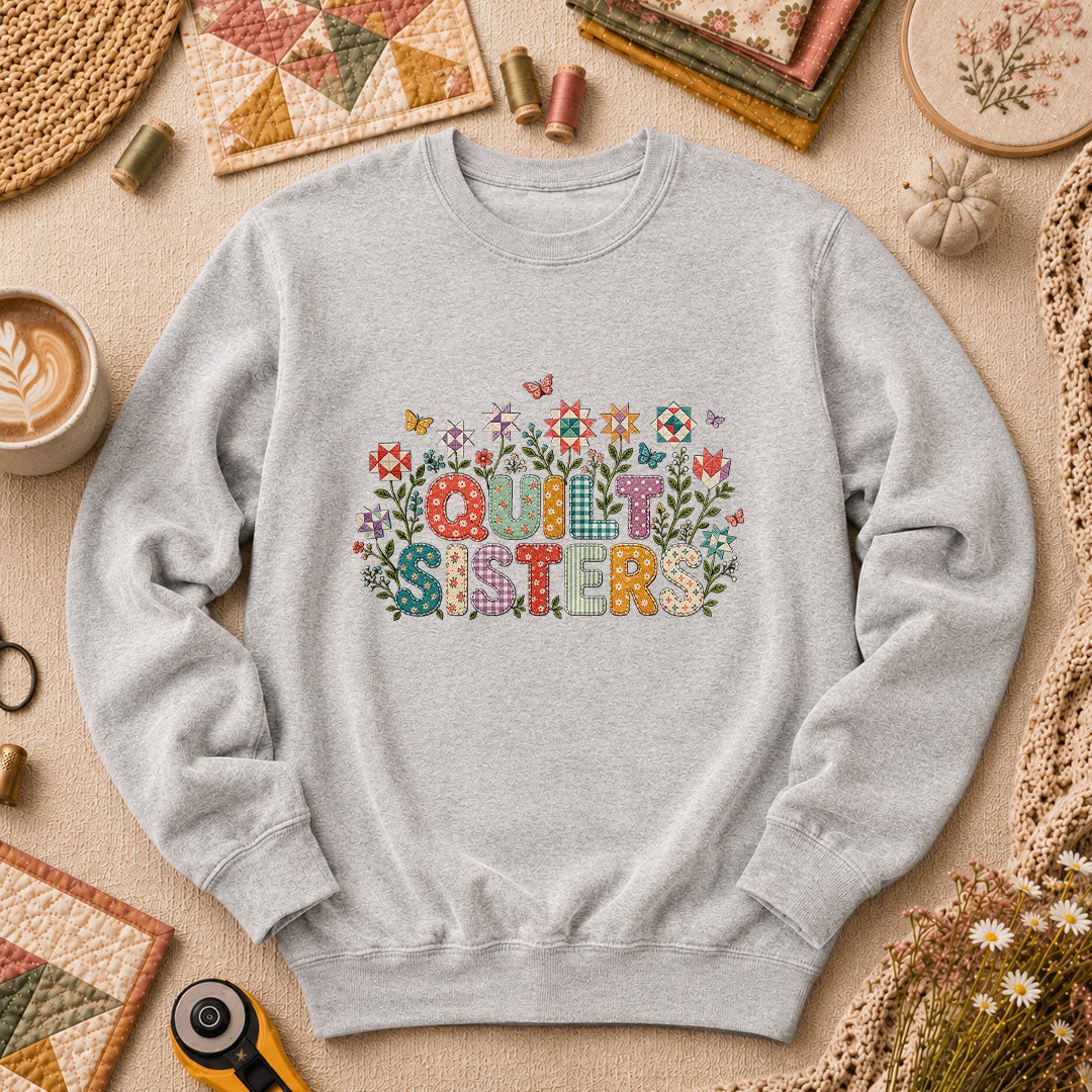 Quilt Sisters Floral Patchwork T-Shirt