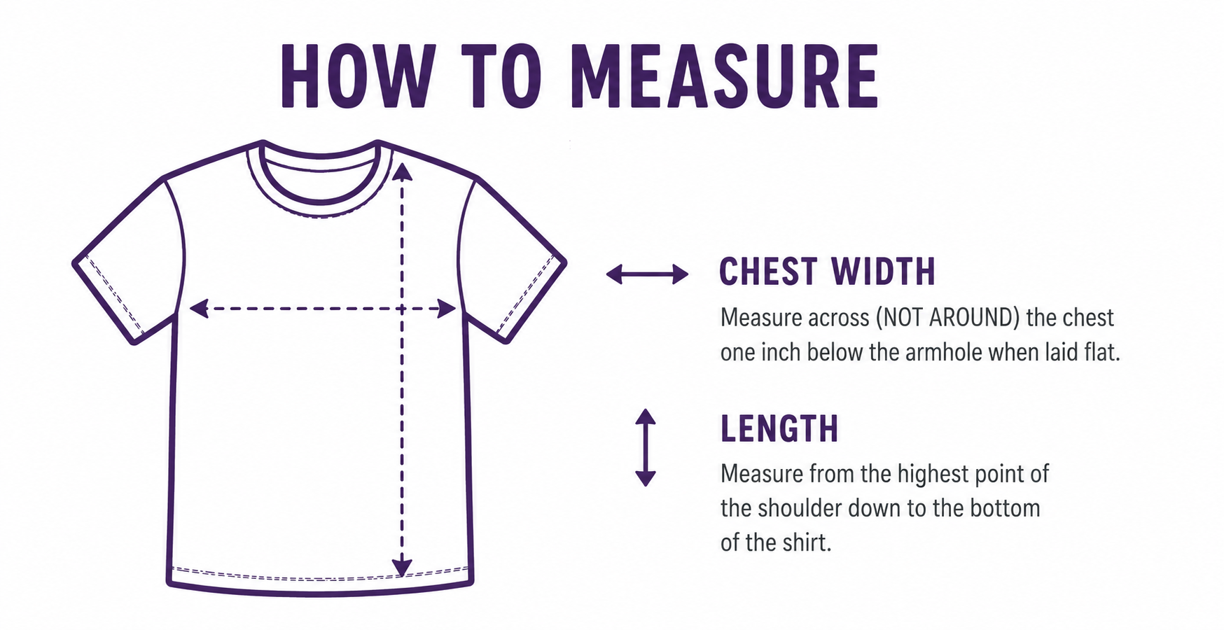 How to measure shirt chest width and length